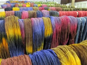 Wool Yarn freshly dyed